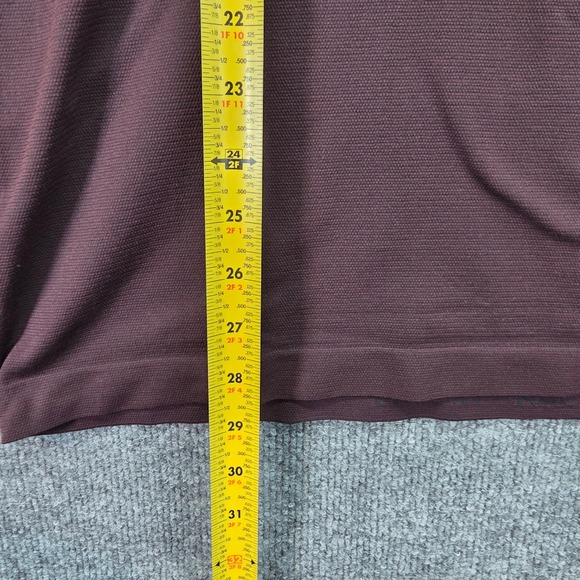Lululemon Men's Short Sleeve Crew Neck Athletic T Shirt Burgundy - Picture 5 of 6